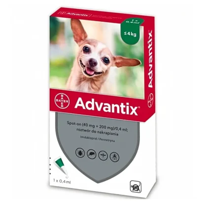 środek dla psa na kleszcze Advantix 0,4 ml