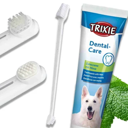 zestaw do mycia zębów psa z pastą
