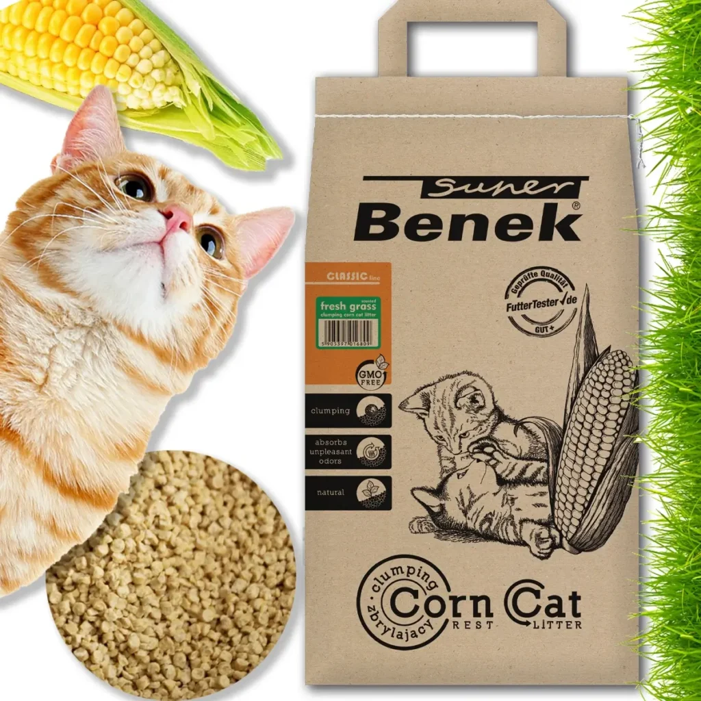 benek corn świeża trawa dla kota żwirek