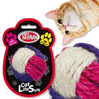 Piłka sizalowa dla kota 6 cm kolorowa