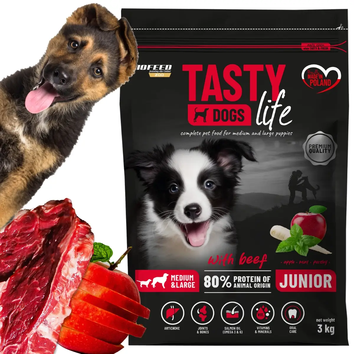 tasty dog junior large 3 kg
